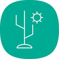 Cactus Line Curve Icon Design vector