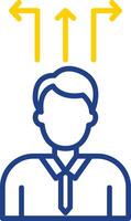 Decision Making Line Two Colour Icon Design vector