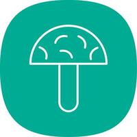 Mushrooms Line Curve Icon Design vector