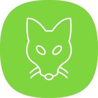Fox Line Curve Icon Design vector