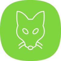 Fox Line Curve Icon Design vector