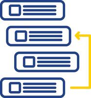 Backlog Line Two Colour Icon Design vector