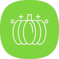 Pumpkin Line Curve Icon Design vector