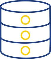 Database Line Two Colour Icon Design vector