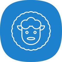 Sheep Line Curve Icon Design vector