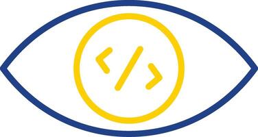 Vision Line Two Colour Icon Design vector