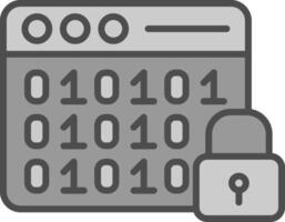 Browser Line Filled Greyscale Icon Design vector