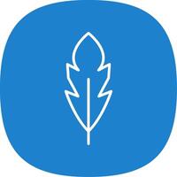 Feather Line Curve Icon Design vector