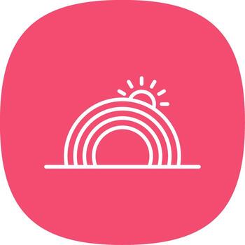 Rainbow Line Curve Icon Design vector