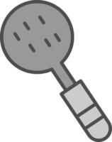 Slotted Spoon Line Filled Greyscale Icon Design vector