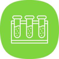 Test Tubes Line Curve Icon Design vector