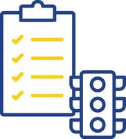 Project Status Line Two Colour Icon Design vector