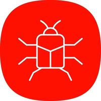 Stag Beetle Line Curve Icon Design vector