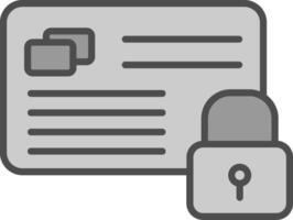 Secure Payment Line Filled Greyscale Icon Design vector