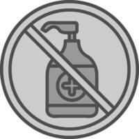 Prohibited Sign Line Filled Greyscale Icon Design vector