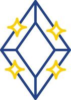 Diamond Line Two Colour Icon Design vector