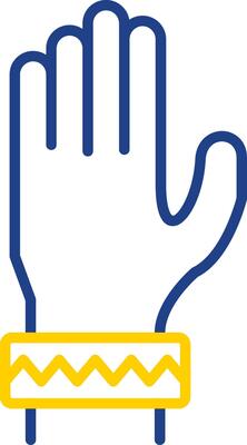 Bracelet Line Two Colour Icon Design