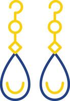 Earrings Line Two Colour Icon Design vector