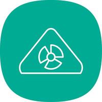 Radioactive Line Curve Icon Design vector