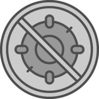 Prohibited Sign Line Filled Greyscale Icon Design vector