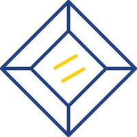 Gem Line Two Colour Icon Design vector