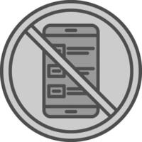 Prohibited Sign Line Filled Greyscale Icon Design vector