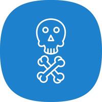 Death Line Curve Icon Design vector