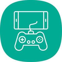 Mobile Game Line Curve Icon Design vector