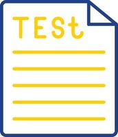 Test Line Two Colour Icon Design vector