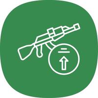 Weapon Line Curve Icon Design vector