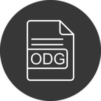 ODG File Format Line Inverted Icon Design vector