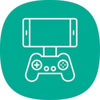 Mobile Game Line Curve Icon Design vector
