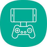 Mobile Game Line Curve Icon Design vector