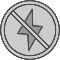 Prohibited Sign Line Filled Greyscale Icon Design vector