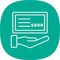 Cheque Line Curve Icon Design vector