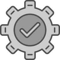 Settings Line Filled Greyscale Icon Design vector