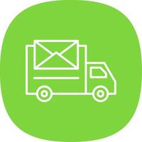 Postal Delivery Line Curve Icon Design vector
