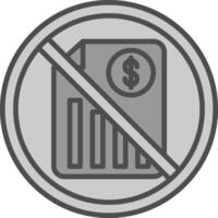 Prohibited Sign Line Filled Greyscale Icon Design vector