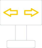 señalización línea dos color icono diseño vector