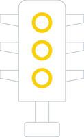 Traffic Light Line Two Colour Icon Design vector