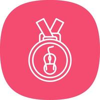 Medal Line Curve Icon Design vector