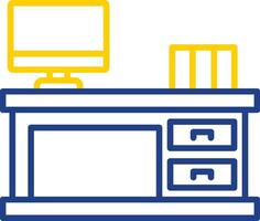 Work Space Line Two Colour Icon Design vector