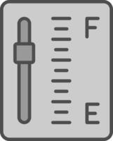 Gauge Line Filled Greyscale Icon Design vector