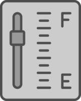 Gauge Line Filled Greyscale Icon Design vector