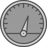 Gauge Line Filled Greyscale Icon Design vector