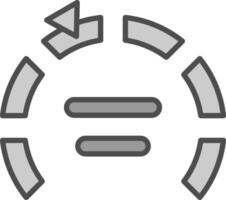 Dial Line Filled Greyscale Icon Design vector