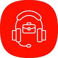 Support Line Curve Icon Design vector