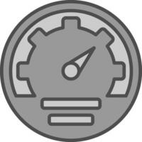 Gauge Line Filled Greyscale Icon Design vector