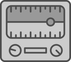 Dial Line Filled Greyscale Icon Design vector