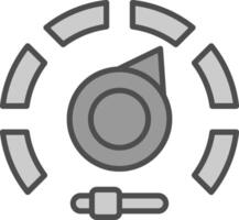 Gauge Line Filled Greyscale Icon Design vector